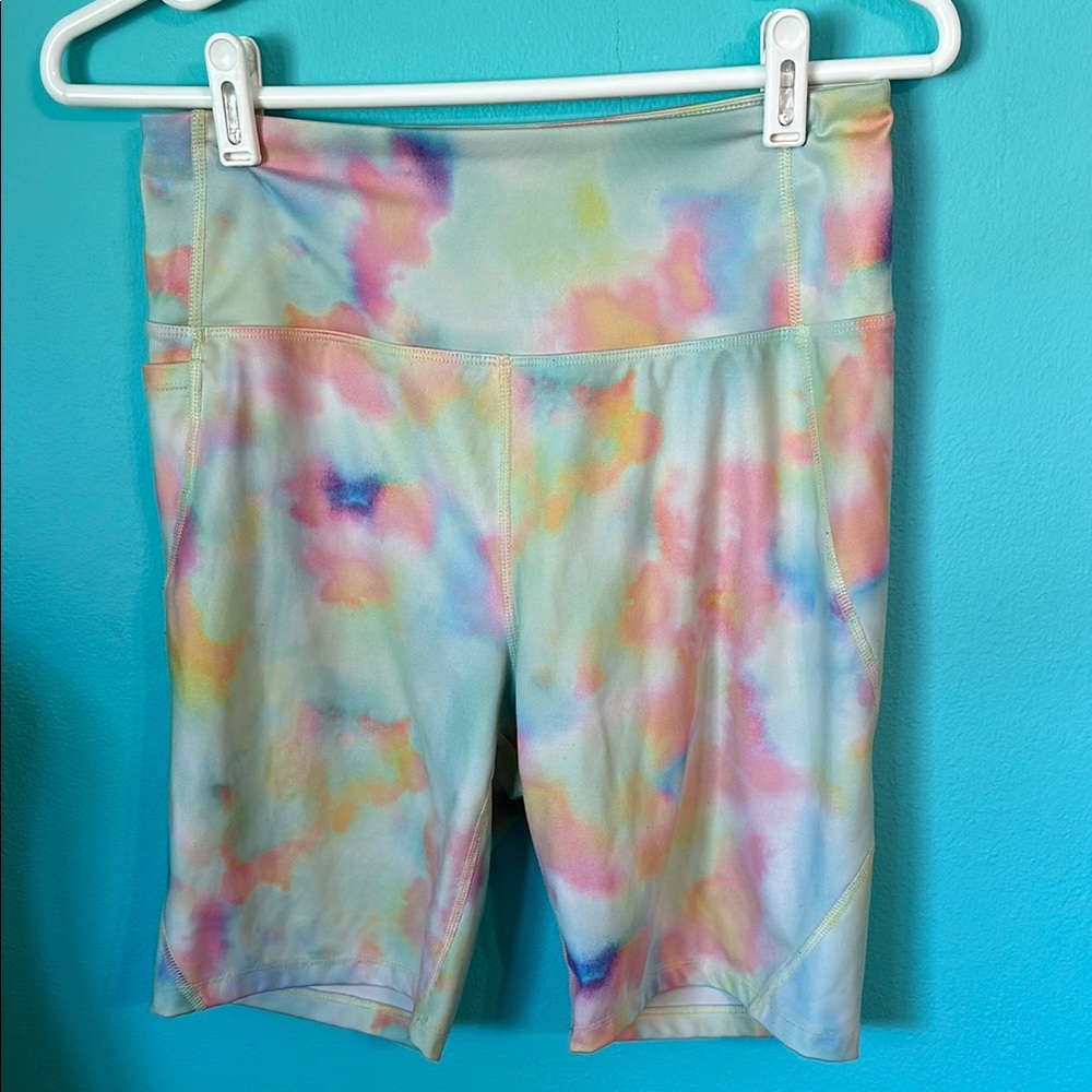 Nanette Lepore High Rise Tie-Dye Active Biker Shorts M